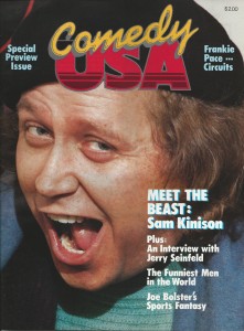 Sam Kinison on the cover of the first edition of ComedyUSA 